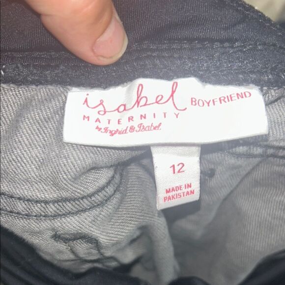Isabel Maternity by Ingrid & Isabel Black and Gray Boyfriend Jeans - Picture 5 of 5